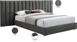 Pablo Grey Velvet King Bed from Meridian - Luna Furniture