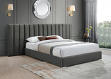 Pablo Grey Velvet King Bed from Meridian - Luna Furniture