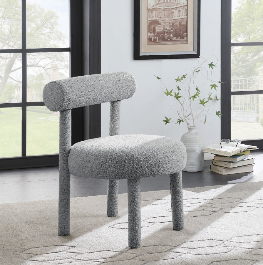 Parlor Grey Boucle Fabric Accent Chair from Meridian - Luna Furniture