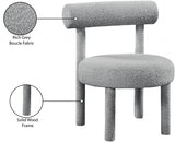 Parlor Grey Boucle Fabric Accent Chair from Meridian - Luna Furniture