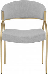 Privet Grey Linen Textured Dining Chair, Set of 2 from Meridian - Luna Furniture