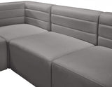 Quincy Grey Velvet Modular Cloud-Like Comfort Sectional from Meridian - Luna Furniture