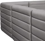 Quincy Grey Velvet Modular Cloud-Like Comfort Sectional from Meridian - Luna Furniture