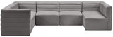 Quincy Grey Velvet Modular Cloud-Like Comfort Sectional from Meridian - Luna Furniture