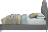 Rainbow Grey Velvet Full Bed from Meridian - Luna Furniture