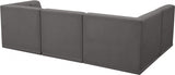 Relax Grey Velvet Modular Sectional from Meridian - Luna Furniture