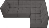 Relax Grey Velvet Modular Sectional from Meridian - Luna Furniture