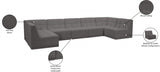 Relax Grey Velvet Modular Sectional from Meridian - Luna Furniture