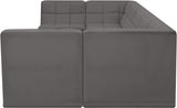 Relax Grey Velvet Modular Sectional from Meridian - Luna Furniture