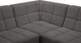 Relax Grey Velvet Modular Sectional from Meridian - Luna Furniture