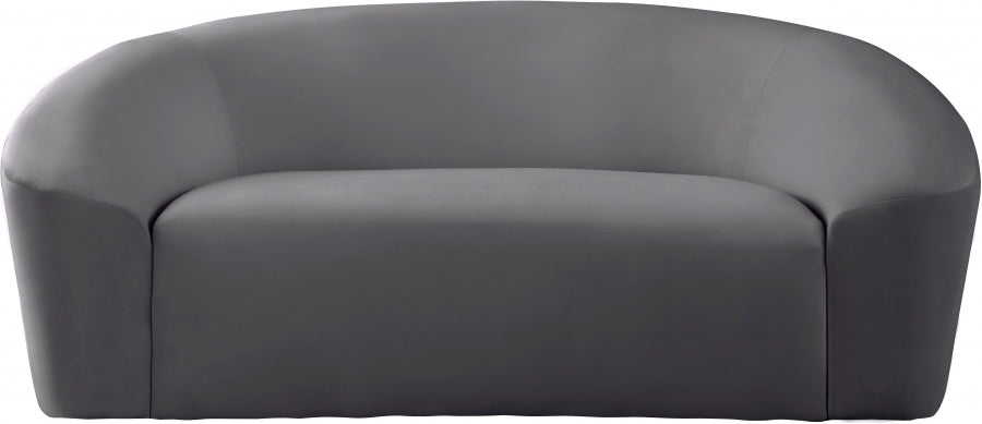 Riley Grey Velvet Loveseat from Meridian - Luna Furniture