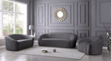 Riley Grey Velvet Loveseat from Meridian - Luna Furniture