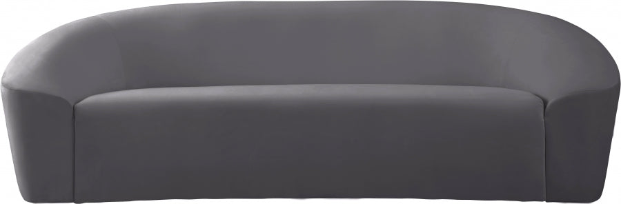 Riley Grey Velvet Sofa from Meridian - Luna Furniture