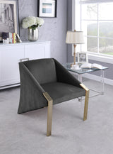 Rivet Grey Accent Chair from Meridian - Luna Furniture