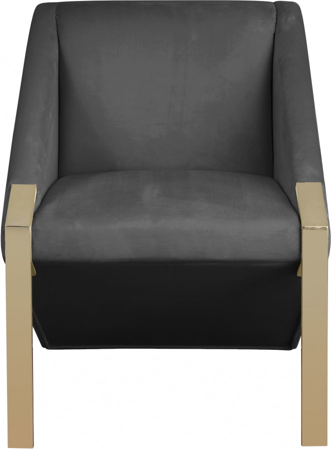 Rivet Grey Accent Chair from Meridian - Luna Furniture