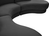 Grey Rosa Velvet 3pc. Sectional from Meridian - Luna Furniture