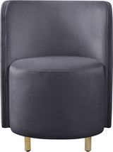 Rotunda Grey Velvet Chair from Meridian - Luna Furniture