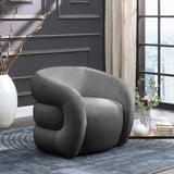 Roxbury Grey Velvet Accent Chair from Meridian - Luna Furniture