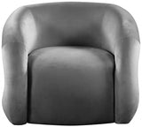 Roxbury Grey Velvet Accent Chair from Meridian - Luna Furniture