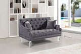 Roxy Grey Velvet Loveseat from Meridian - Luna Furniture