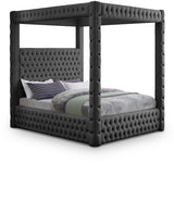 Royal Grey Velvet Queen Bed from Meridian - Luna Furniture