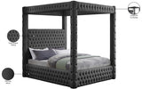 Royal Grey Velvet Queen Bed from Meridian - Luna Furniture