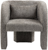 Grey Sawyer Chenille Fabric Accent Chair from Meridian - Luna Furniture