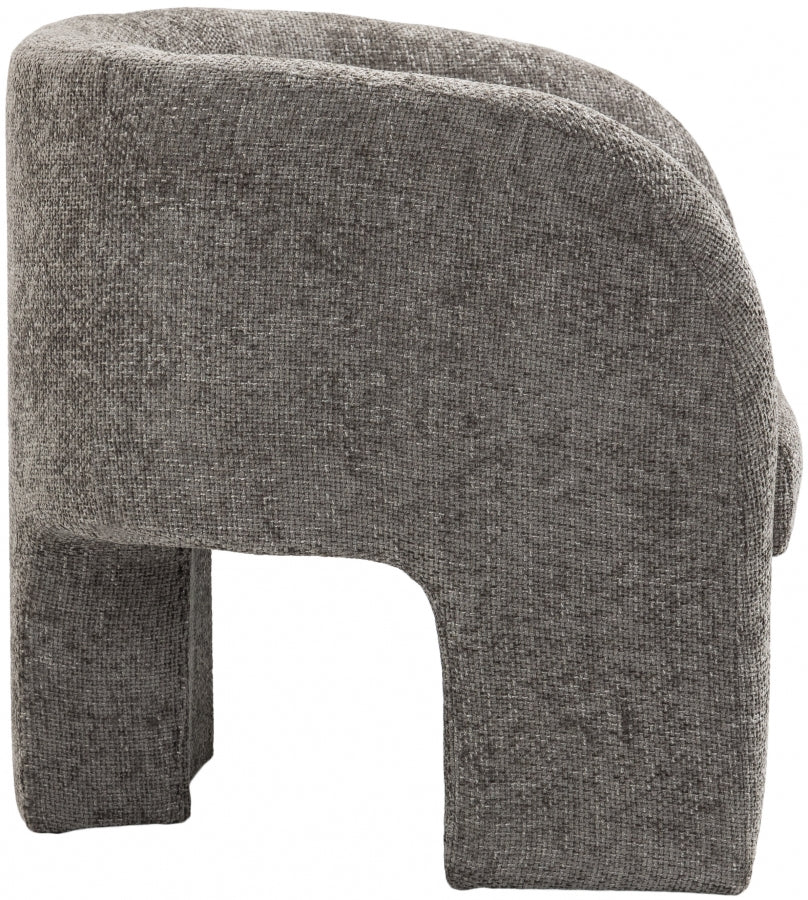 Grey Sawyer Chenille Fabric Accent Chair from Meridian - Luna Furniture