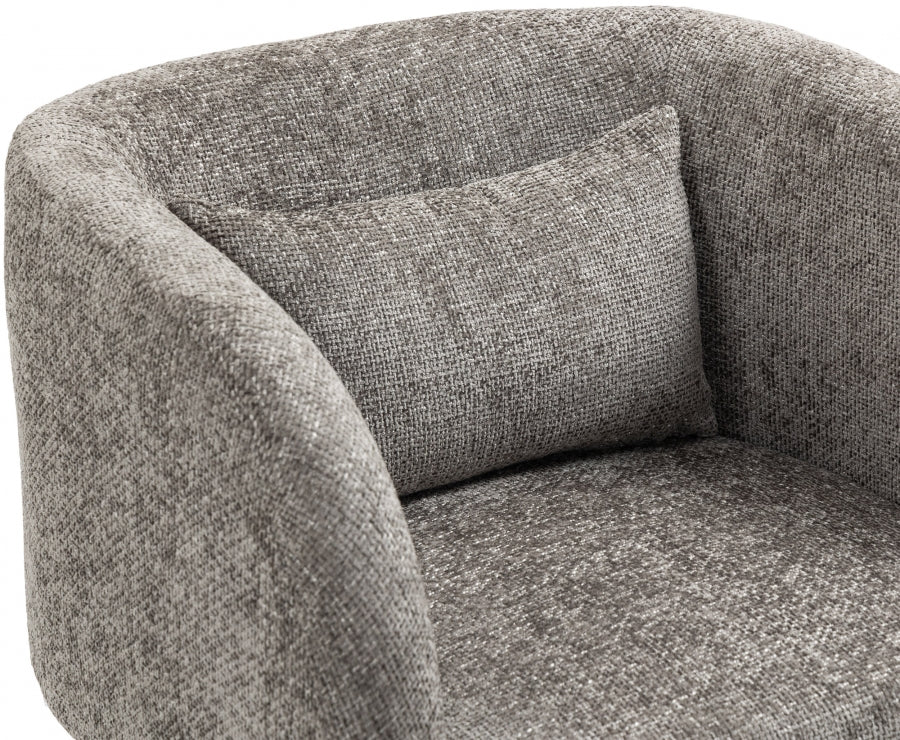 Grey Sawyer Chenille Fabric Accent Chair from Meridian - Luna Furniture