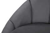 Shelly Grey Velvet Chair from Meridian - Luna Furniture