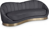 Shelly Grey Velvet Sofa from Meridian - Luna Furniture