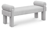 Grey Stefano Polyester Fabric Bench from Meridian - Luna Furniture