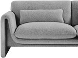 Grey Stylus Boucle Fabric Sofa from Meridian - Luna Furniture