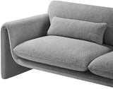 Grey Stylus Boucle Fabric Sofa from Meridian - Luna Furniture