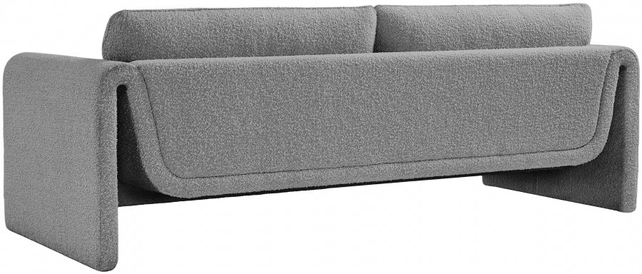 Grey Stylus Boucle Fabric Sofa from Meridian - Luna Furniture