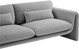 Grey Stylus Boucle Fabric Sofa from Meridian - Luna Furniture