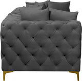 Tremblay Grey 78" Velvet Modular Loveseat from Meridian - Luna Furniture