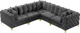 Tremblay Grey Velvet Modular Sectional from Meridian - Luna Furniture