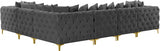 Tremblay Grey Velvet Modular Sectional from Meridian - Luna Furniture