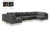 Tremblay Grey Velvet Modular Sectional from Meridian - Luna Furniture