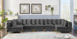 Tremblay Grey Velvet Modular Sectional from Meridian - Luna Furniture