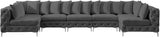 Tremblay Grey Velvet Modular Sectional from Meridian - Luna Furniture