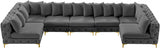 Tremblay Grey Velvet Modular Sectional from Meridian - Luna Furniture