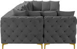 Tremblay Grey Velvet Modular Sectional from Meridian - Luna Furniture