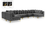 Tremblay Grey Velvet Modular Sectional from Meridian - Luna Furniture