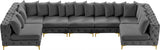 Tremblay Grey Velvet Modular Sectional from Meridian - Luna Furniture