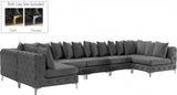 Tremblay Grey Velvet Modular Sectional from Meridian - Luna Furniture