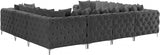 Tremblay Grey Velvet Modular Sectional from Meridian - Luna Furniture