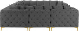 Tremblay Grey Velvet Modular Sectional from Meridian - Luna Furniture