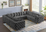 Tremblay Grey Velvet Modular Sectional from Meridian - Luna Furniture